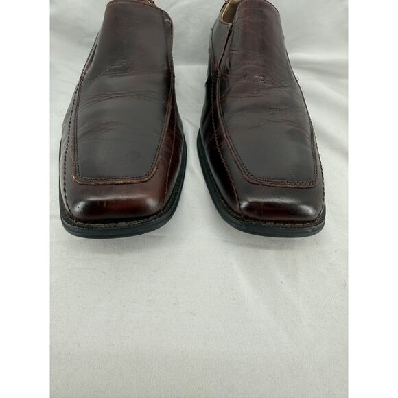 Joseph Abboud Men\'s Burgundy Brown Leather Slip On Dress Shoes Loafers Size 14M main image 6